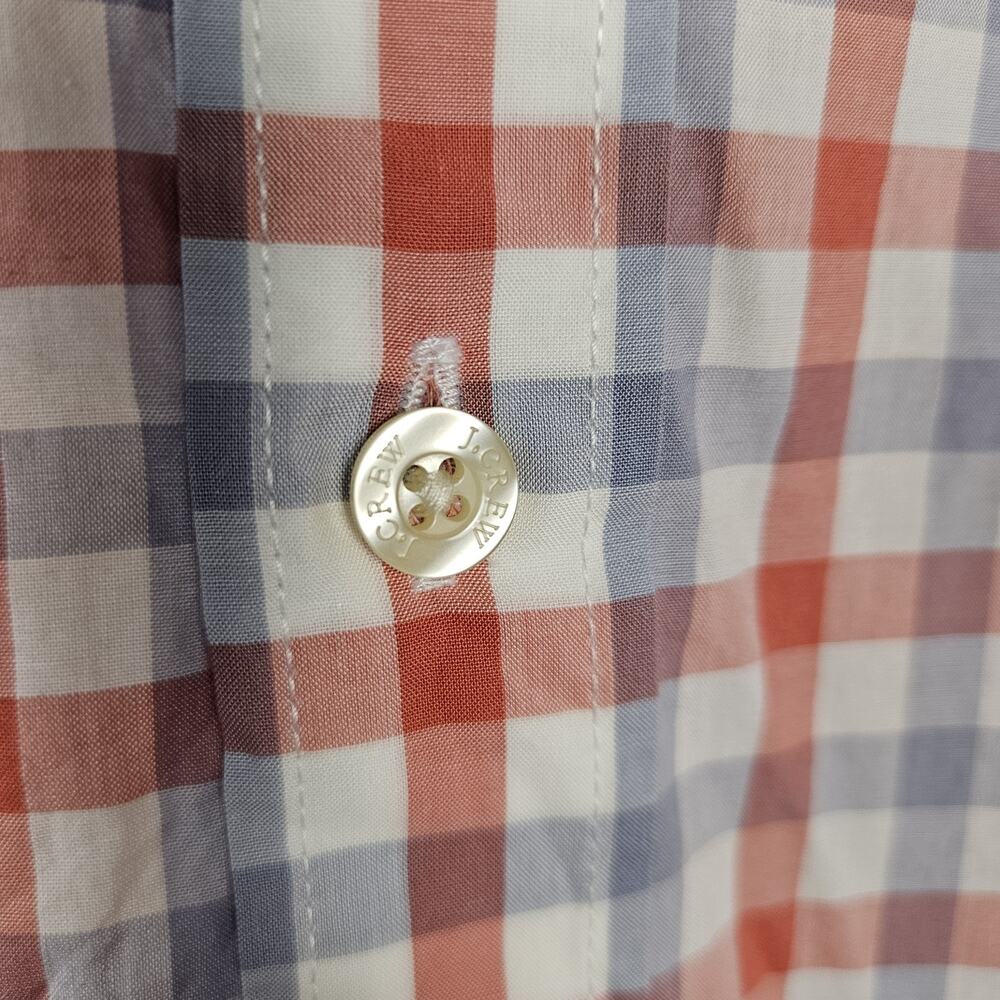 J.Crew Button Down Mens M Gingham Light Weight Shirt Long Sleeve Plaid Cotton - Picture 6 of 14